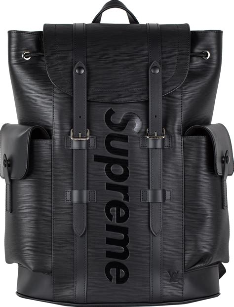 louis vuitton supreme black backpack.